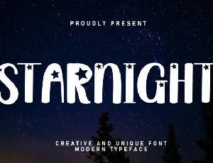 Starnight Display font