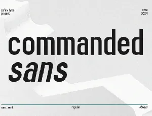 Commanded Sans font