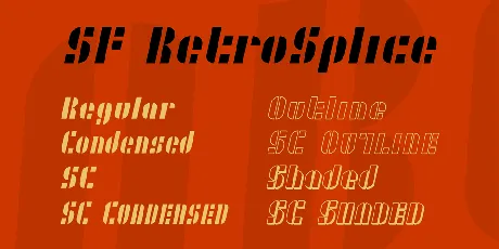 SF RetroSplice font