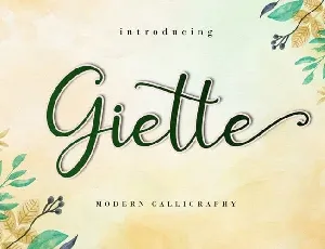 Giette Calligraphy font