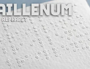 Braillenum font