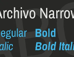 Archivo Narrow font