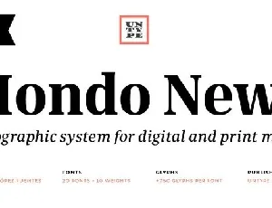 Mondo News Serif font