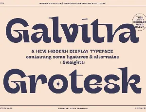 Galvitra Display font
