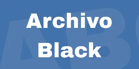 Archivo Black font