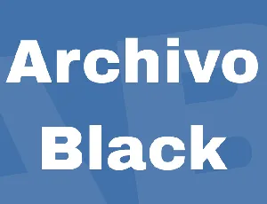 Archivo Black font