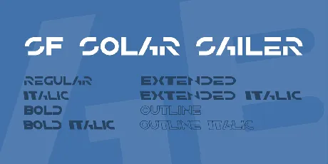 SF Solar Sailer font