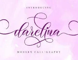 Darelina Calligraphy font