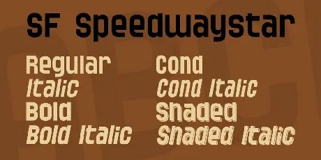 SF Speedwaystar font