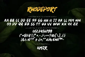 Rhodeport Brush font