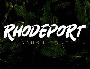 Rhodeport Brush font