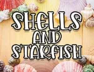 Shells And Starfish Display font