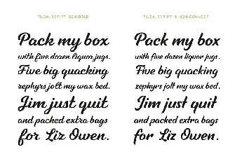 Tilda Script font