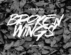 Broken Wings font