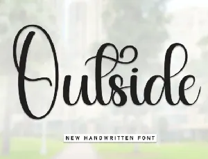 Outside Script font