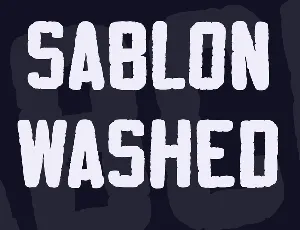 Sablon Washed font