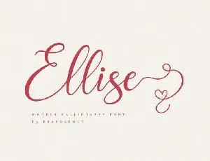 Ellise Calligraphy font