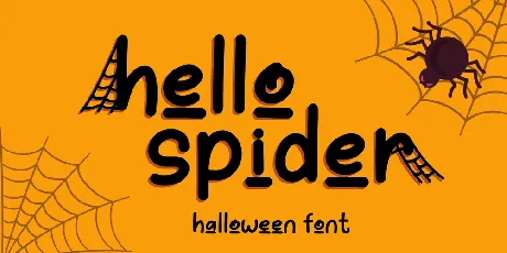 hello spider - Personal Use font