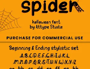 hello spider - Personal Use font