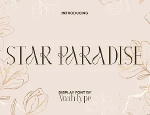 Star Paradise font