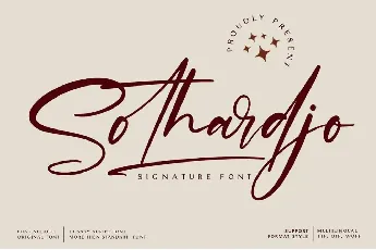 Sothardjo Handwritten font