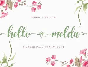 Hello Melda Modern Calligraphy font