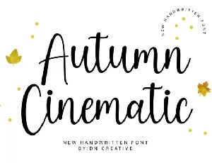 Autumn Cinematic Script font