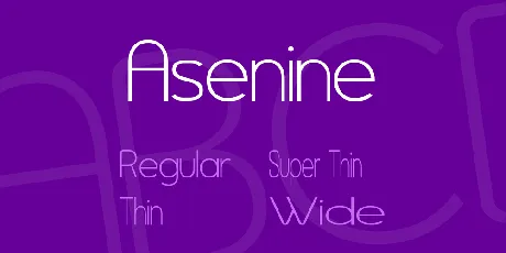 Asenine font