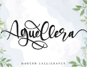 Aguellera Calligraphy font