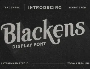 Blackens font