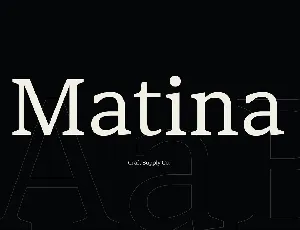 Matina Demo font