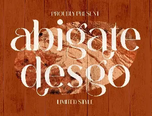 Abigate Desgo font