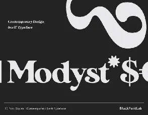 Modyst Serif font