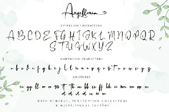 Angellonia Calligraphy font