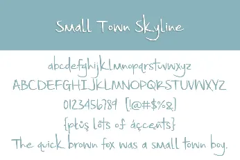 Small Town Skyline font