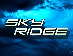 Sky Ridge font