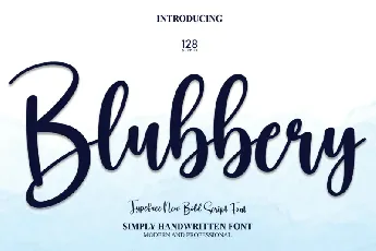 Blubbery Script font