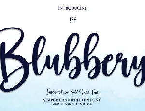 Blubbery Script font