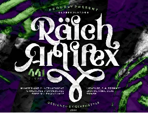 Raich Artifex font