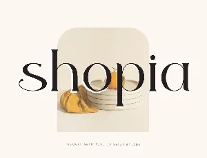 Shopia font