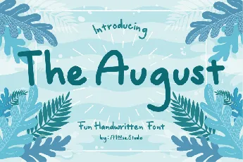 The August Handwritten font