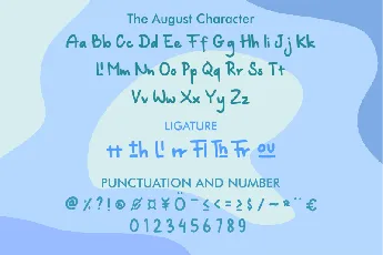 The August Handwritten font