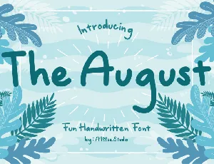 The August Handwritten font