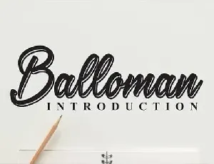 Balloman Script font