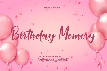 Birthday Memory font