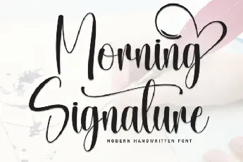 Morning Signature Script font