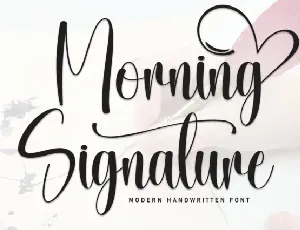 Morning Signature Script font