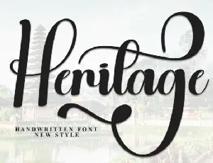 Heritage Script font