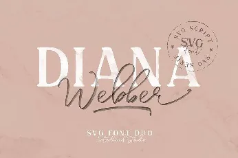 Diana Webber SVG Duo font