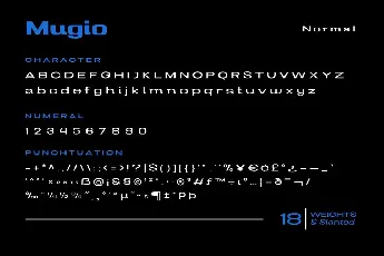 Mugio Personal Use font